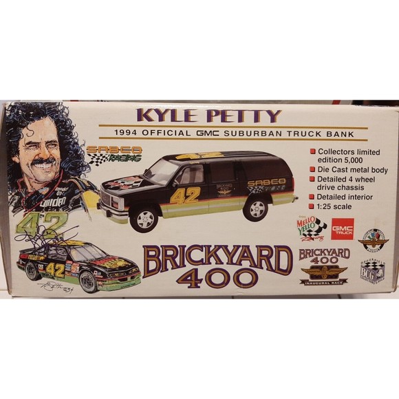 KYLE PETTY #42 MELLO YELLOW BRICKYARD 400 SUBURBAN BANK LIMITED ED 1:24 - NIB - Picture 3 of 3
